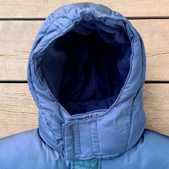 Arizona Boys' Water & Wind Resistant Heavy Puffer Coat Nay Herringbone Size 6/7 - Picture 6 of 11